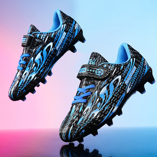 Cristiano Ronaldo Children's Velcro Football Shoes Men's Long Nail Broken Nail Middle School Children's Lawn Competition Training sneaker