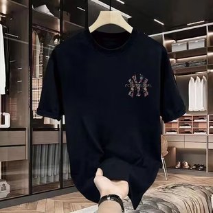 Quality cotton summer new short-sleeved T-shirt national trend cool half-sleeved street style jacket for couples men and women fashion version.