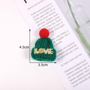 Home toy decoration accessories color wool ball creative wool hat accessories Christmas LOVE mini hat