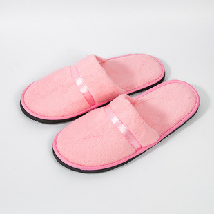 Coral fleece thickened disposable slippers non-slip home hospitality five-star hotel beauty salon guest homestay club