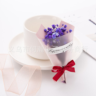 Mini Dried Flower Gypsophila Blossoms Valentine's Day 520 Gift Box with Activity Soap Bouquet Shooting Props