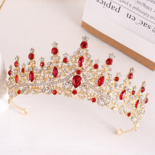 Baroque bridal crown alloy rhinestone princess birthday crown bridal wedding headdress dress accessories hair accessories