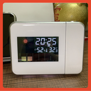 ✅ 8190 Color Screen Digital Projection Clock Cross-Border Recommendation Creative Perpetual Calendar Weather Clock Digital Led Projection Alarm Clock