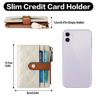 New Genuine Leather Women's Short Ultra-thin Small Wallet Korean-style Multi-card Holder Small Top-layer Cowhide Delicate Wallet