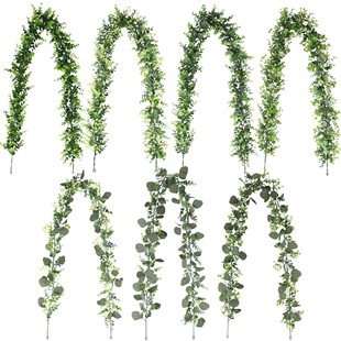Simulation eucalyptus Vine eucalyptus leaves creeper green leaf Vine false flower ceiling leaf plant flower Vine wholesale
