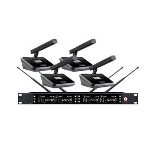 One to four wireless Hu one microphone report hall microphone conference microphone handheld wireless microphone
