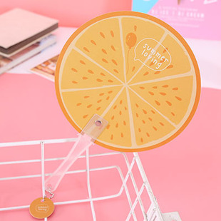 Cartoon fruit fan summer daily necessities cute hand-held fan micro-business push Children's Day small gifts