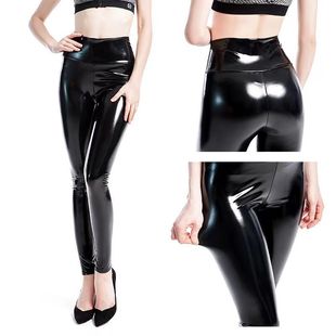Tight Pants Women's Tight Pants Mirror Bottoming Nightclub High Waist Stage Outer Wear Bright Leather Bright Leather Pants Outer Wear Leather