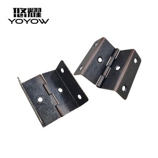 Four-fold hinge furniture hardware accessories factory wholesale bending folding hinge cabinet door iron hinge 2-inch small hinge