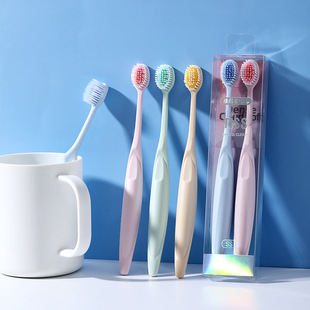 Doctor Chen Japanese-style colorful spiral hair wide head toothbrush 2 PCs adult couple soft hair toothbrush factory wholesale