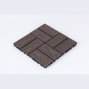 Wood-plastic Flooring Wood-plastic Flooring Wood-plastic Flooring Outdoor Terrace Courtyard Installation-free Splice Plate Park Garden Balcony Project