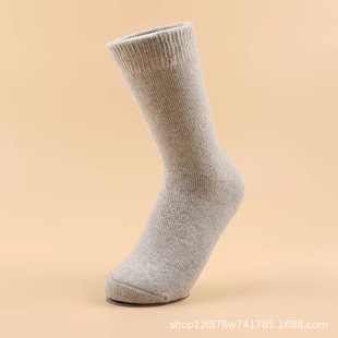 Winter thick wool socks men's solid color wool socks terry tube socks wool thick men's warm socks