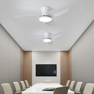Ceiling ceiling fan lamp large wind dining room living room retro imitation wood with electric fan integrated chandelier fan frequency conversion remote control