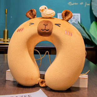 Capibala capybara U-shaped pillow office lunch break sleeping pillow travel pillow U pillow sleeping pillow manufacturers wholesale