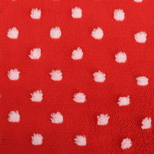 Spot single-sided cotton wool polka dot jacquard flannel coral fleece home textile pajamas shoes toy fabric
