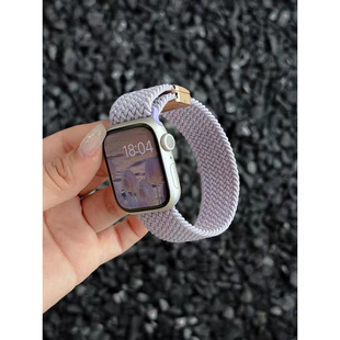Подходит для Apple iWatch S10/9 Часы с эластичные нейлоновые тканые магнитные пряжки