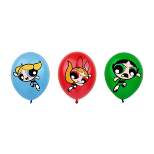 Трансграничный Powerpuff для девочек, тематические украшения для дня рождения, баннер, набор воздушных шаров с флагом для торта