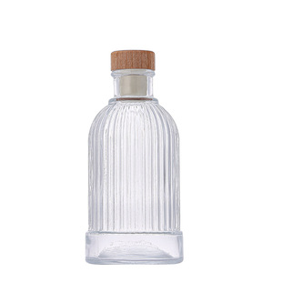 Modern Simple Vertical Pattern Aromatherapy Glass Bottle Portable Household Bedroom Decoration Ornaments Non-Fire Aromatherapy Bottle