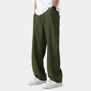 NASA Summer New Thin Trousers Men's Trendy Brand Loose Cool Casual Pants All-match Plutton Handsome Straight Leg Wide Leg Pants