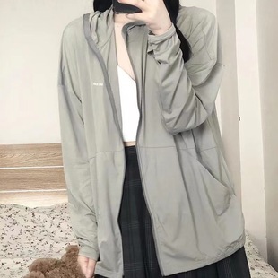 Ice Silk Sun Protection Clothing Women's Summer 2024 New Loose Breathable Fashion Outdoor Hooded Sun Protection Clothing Cardigan Coat Trendy