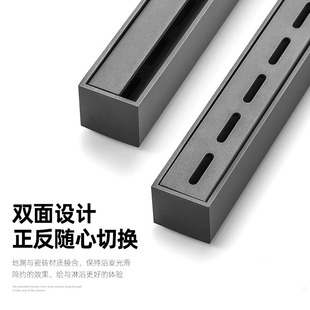 Linear floor drain minimalist gun gray bathroom shower room courtyard long stainless steel deodorant anti-water drain
