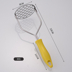 Household stainless steel manual garlic mash large round mesh pressure garlic mashed potatoes manufacturers wholesale
