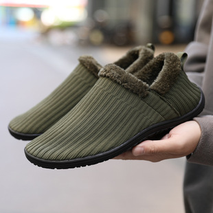 Cross-border New Four Seasons Soft Skin Thick Warm Hot Home All-match Cotton Shoes Fashion Fly-woven Breathable Cotton Shoes