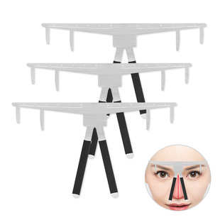 Three-point positioning balance ruler tattoo thrush auxiliary device caliper measuring eyebrow painting type one-word eyebrow mold tattoo