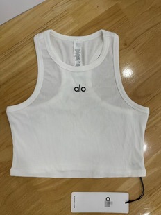 Alo Short Sleeveless Asana Sports All-match Vest Fitness Top Skin-friendly Breathable Yoga Threaded Vest
