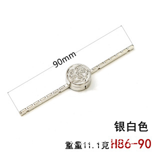Metal plate buckle one-character buckle new Chinese style pair buckle Hanfu cheongsam collar buckle rust-free hanging plating in stock