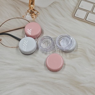 Factory direct supply contact lens box plastic jelly color double box large transparent beauty pupil box glasses box accessories
