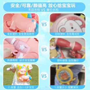 Children's Backpack Water Gun Kidsren's Toy Water Spray Girl Baby Boy School Bag Strap-Type Sprinkler Pull-Out Large Capacity