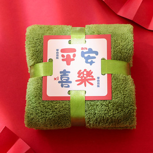 Hand-in-hand gift towel coral fleece wedding gift box with square towel wedding gift creative gift