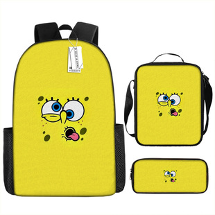 Sponge Baby Children's schoolbag male and female student backpack kindergarten cute cartoon backpack pencil case cross-border wholesale