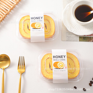 Cake roll packaging box transparent Hani roll tiger skin roll Menglong roll Japanese cake roll baking box disposable