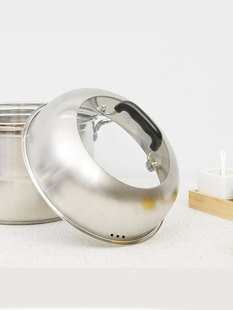 Steamer Lid High Lid Stainless Steel High Lid Round Lid Household Wok Iron Pot Soup Pot High Lid Gao Tingsheng