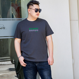 2025 new short sleeve T-shirt men's plus size 300kg fat fat man large loose casual base shirt wholesale coat