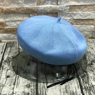 Bailey Hat Women's Summer Spring and Autumn Korean Style Thin Knitted All-Match Fashion Artistic Octagonal Painter's Bud Hat