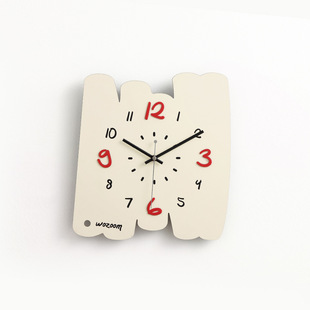 Mandelda Punch-free Clock Wall Clock Living Room Home Creative Modern Simple Atmospheric Restaurant Clock Wall