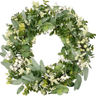 Spring and Summer large rattan rattan eucalyptus simulation Berry Garland eucalyptus door hanging Easter home decorations