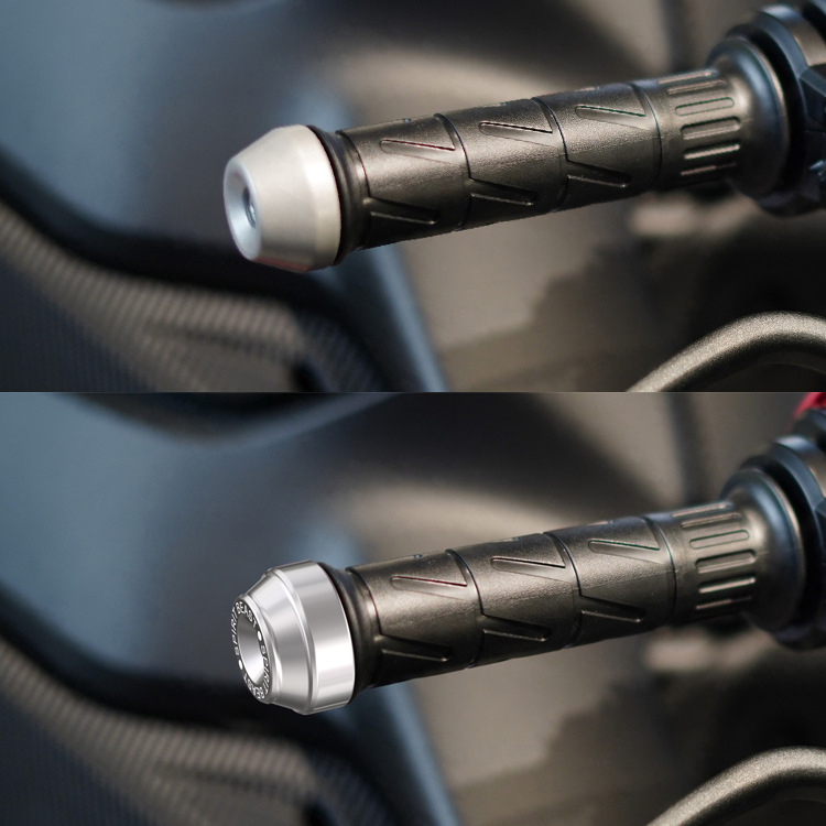 Motorcycle handle plug modification suitable for spring style 450SR stainless steel drop-resistant balance terminal faucet handlebar plug