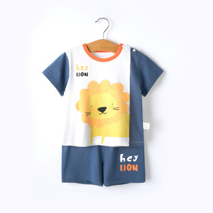 Baby Summer suit Baby Cotton Short-sleeved Outfit Children's Clothing Summer Class A Two-piece suit for Boys and Girls