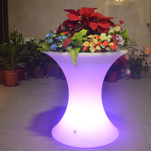 LED Fashion luminous large mouth decorative lamp Nordic Meichen garden waterproof creative planting large round flower pot