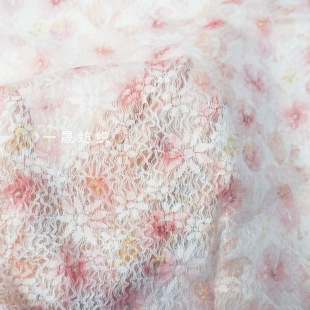Blooming flower lace floral fabric children's clothing dress dress skirt shirt sweater sweater autumn fabric