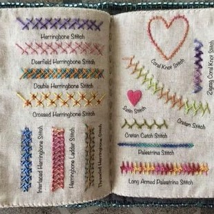 DIY Stitch Book, Embroidery Stitch Book Книга Штифта, Книга Штифта с вышивкой