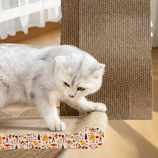 Corrugated Cat Scratching Board Multi-shaped Straight Board Sofa Cat Toy Without Scrap-dropping Integrated Grinding Claw Wear-resistant Cat Toy