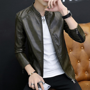 Men's Jacket Autumn Jacket Men's Korean-style Casual Trendy Slim-fit All-match Men's Handsome Leather Jacket for Men
