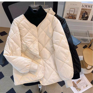 South Korea small lightweight down cotton-padded jacket women's lightweight short loose 2023 new Korean style baseball jacket women