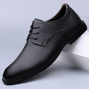 Business Dress Leather Shoes Men's Shoes Wedding Shoes Spring and Autumn Youth Leisure Work Leather Shoes