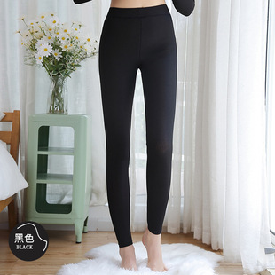 Sailily flesh color fleece-lined leggings women's tight thickened cotton pants long pants inner wear mid-waist warm pants for girls winter
